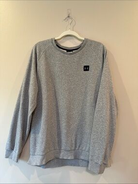 Under Armour Gray Crewneck Sweatshirt with Logo Patch